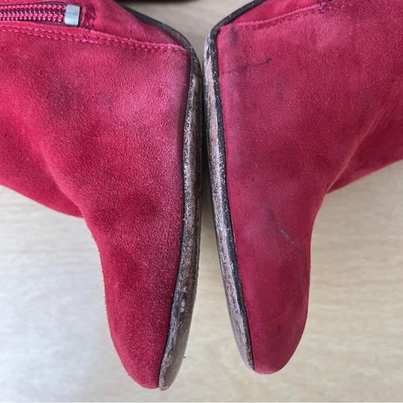 Free People Paramount Suede & Velvet Ankle Boots Sz 38 - Picture 11 of 15